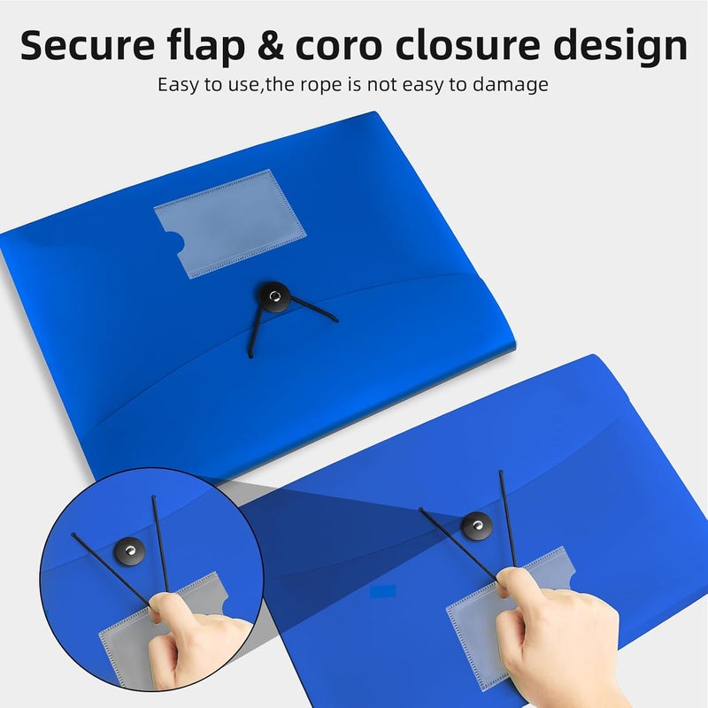 RIEJIN 3 Pack 7 Pocket Accordian File Organizer, Expanding File Folder with Labels, Plastic Expandable File Folder for Documents Letter Size A4 Papers - Image 5